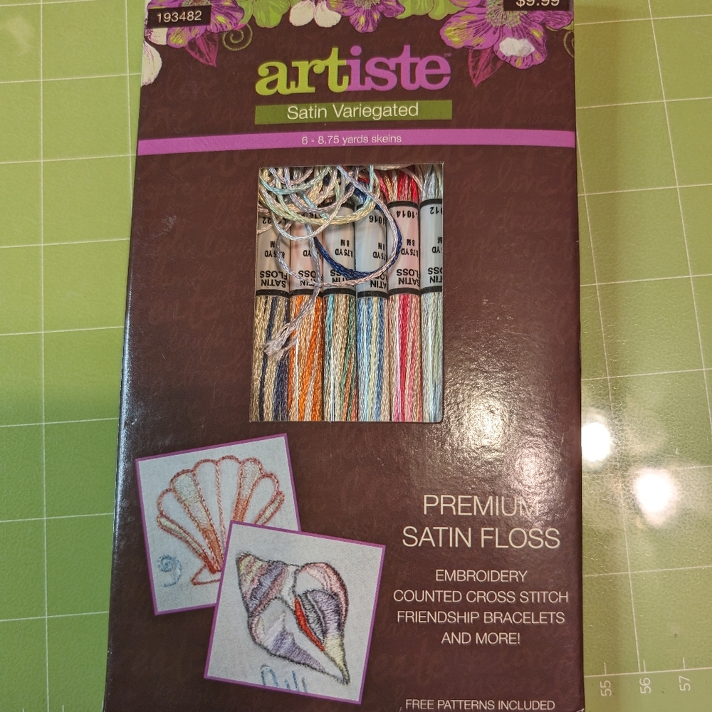 Artiste satin variegated embroidery kit